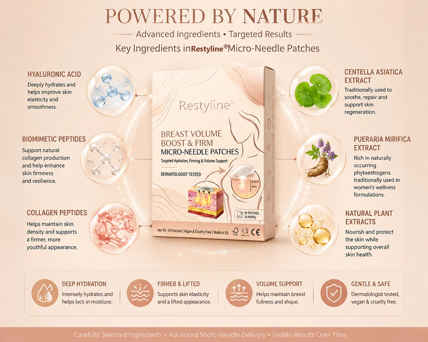 Diufar Breast Volume Boost & Firm Micro-Needle Patches